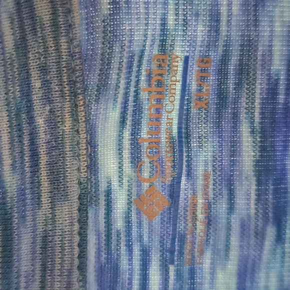 Columbia 1/4 Zip Blue Multi-tone Athletic Long Sleeve - Picture 3 of 6